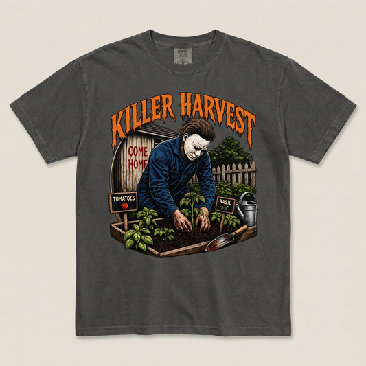 Killer Harvest Graphic Tee — alternate garment mockup