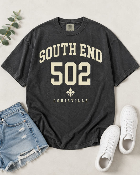 South End 502 Tee — Varsity Block