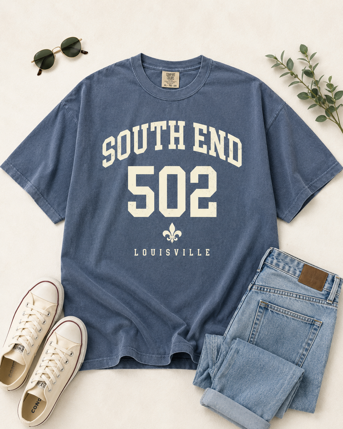 South End 502 Tee — Varsity Block