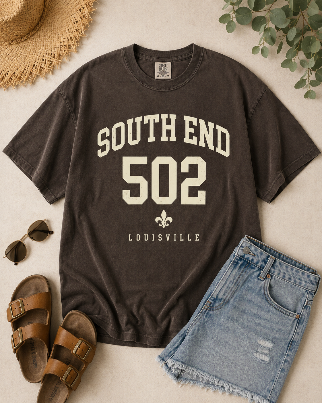 South End 502 Tee — Varsity Block