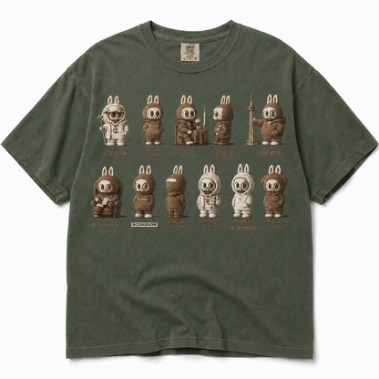 Choose Your Era graphic tee — Moss color mockup