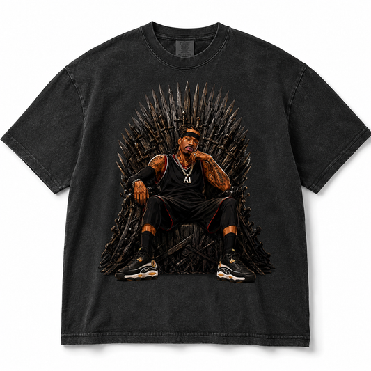 Answer to Him Graphic Tee on pepper Comfort Colors shirt