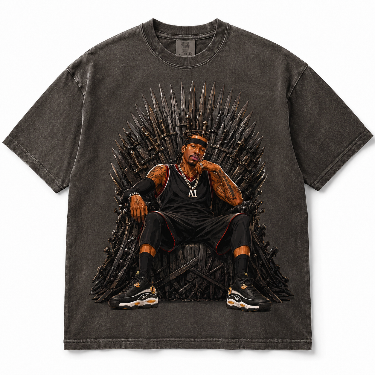 Faceless lifestyle mockup for Answer to Him Graphic Tee