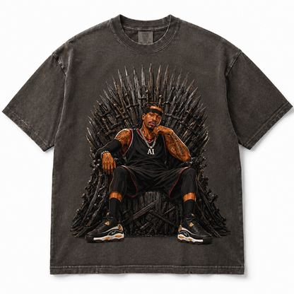 Faceless lifestyle mockup for Answer to Him Graphic Tee