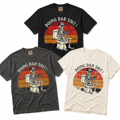 Doing Dad Shit Graphic Tee shown on multiple garments