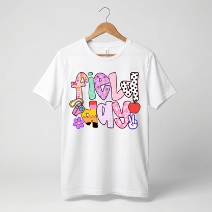 NC Field Day Tee — White hanging front