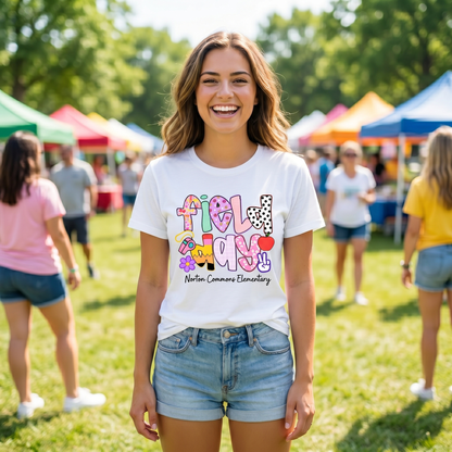 NC Field Day Tee — White lifestyle front