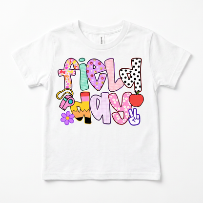 NC Field Day Tee — Youth White flat lay