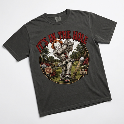 its in the hole cc tee pepper flat lay