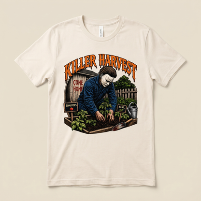Killer Harvest Graphic Tee — light retail mockup