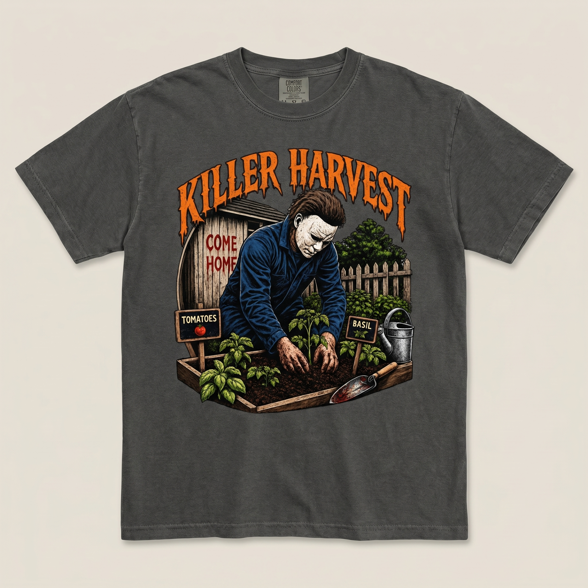 Killer Harvest Graphic Tee — alternate garment mockup
