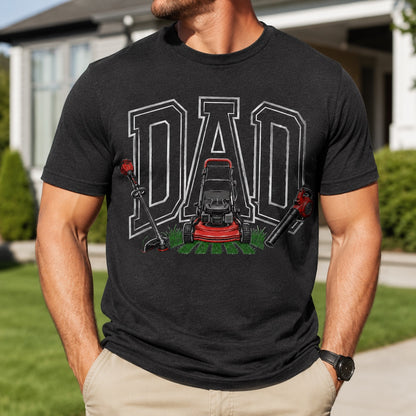 Lifestyle mockup for Lawn Dad Graphic Tee