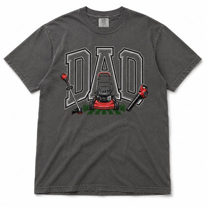 Lawn Dad Graphic Tee on pepper Comfort Colors shirt
