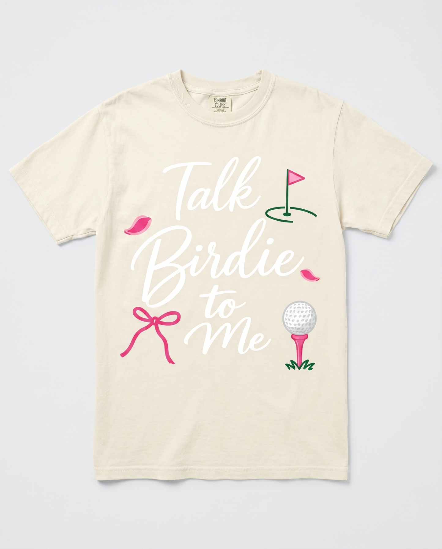 Talk Birdie to Me — Comfort Colors Ivory hero mockup