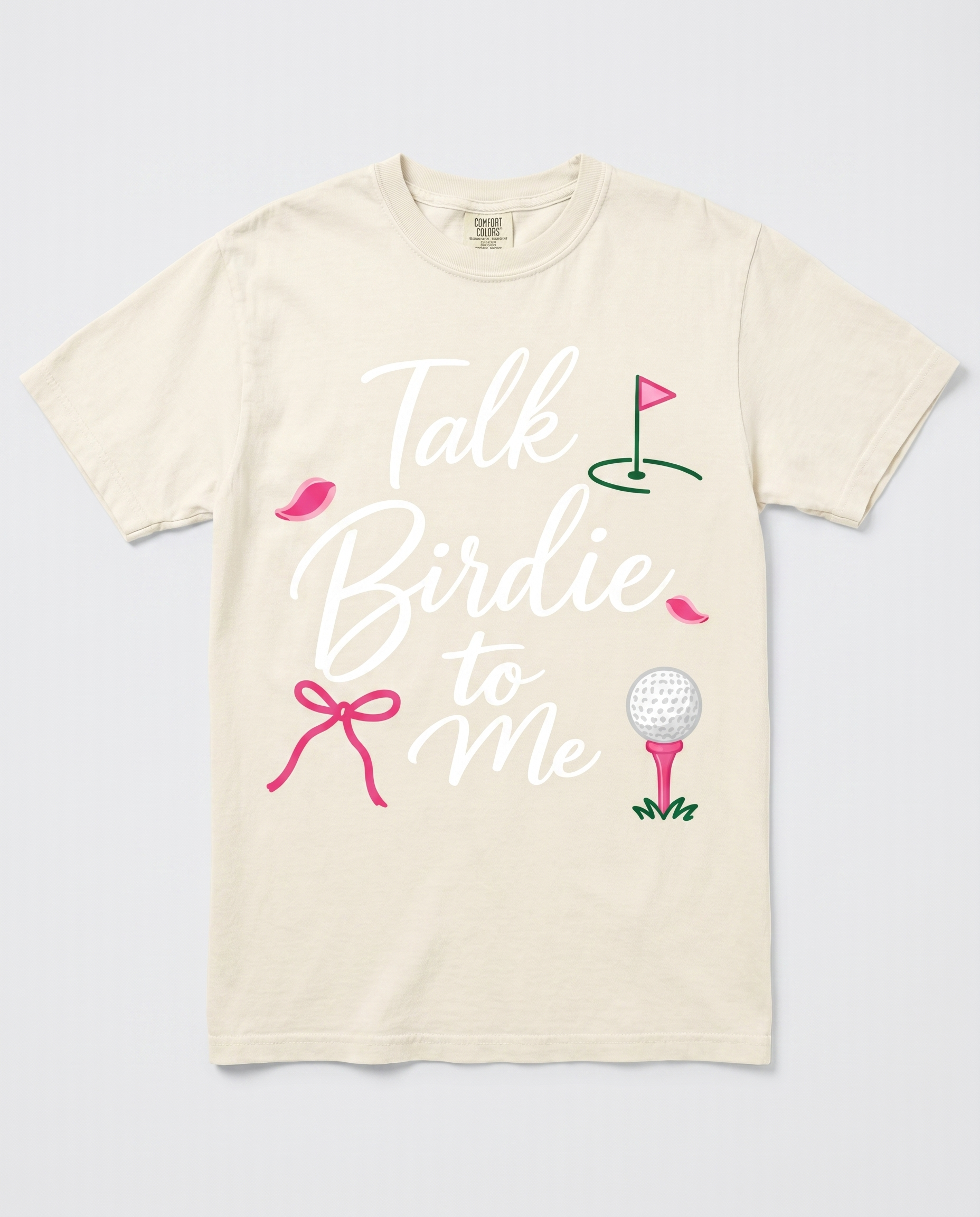 Talk Birdie to Me — Comfort Colors Ivory hero mockup