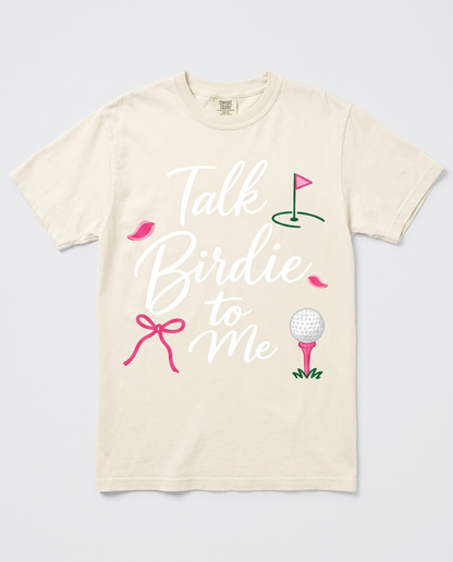 Talk Birdie to Me — Comfort Colors Ivory hero mockup
