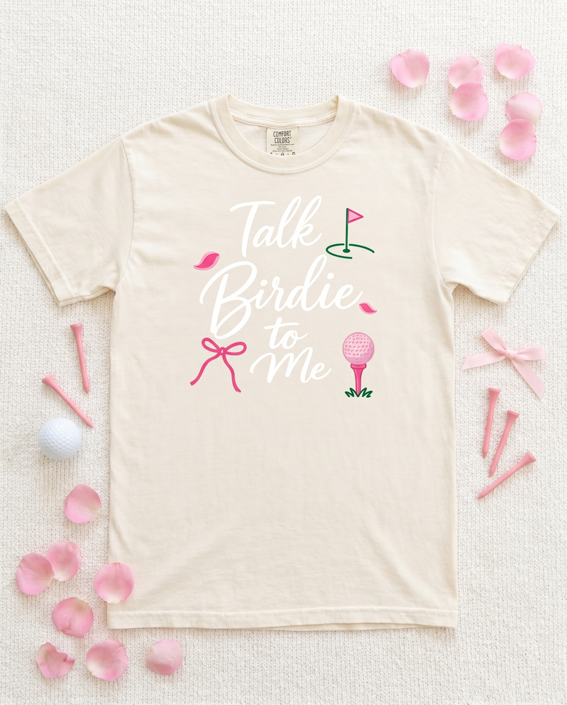 Talk Birdie to Me — lifestyle flat lay golf props
